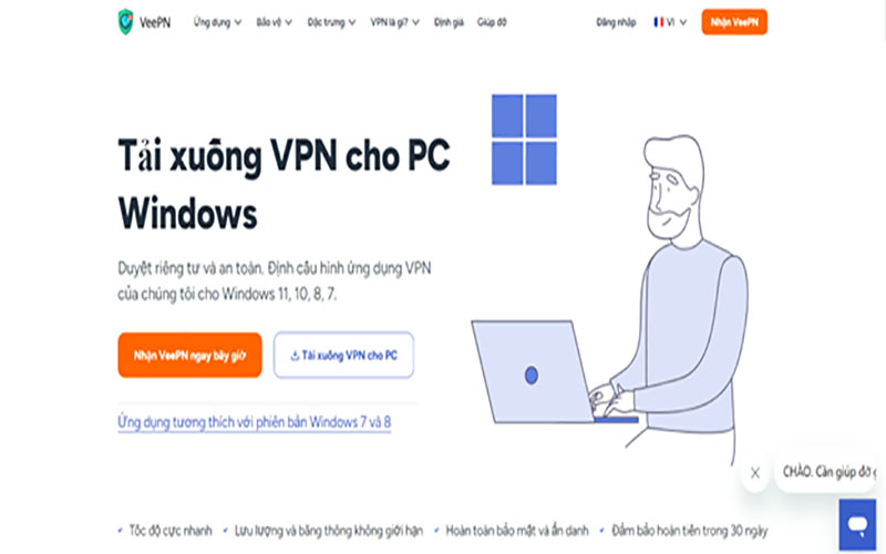 Anh em nhấn tải xuống VeePN cho PC