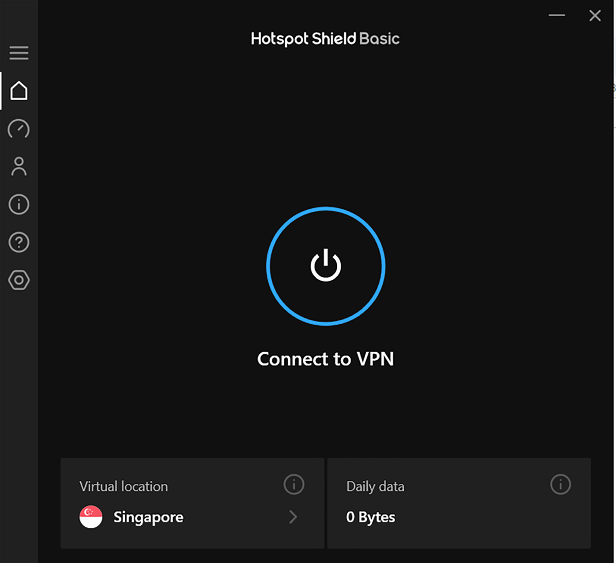 Chọn quốc gia fake IP và nhấn vào nút Connect to VPN Hostpot Shied