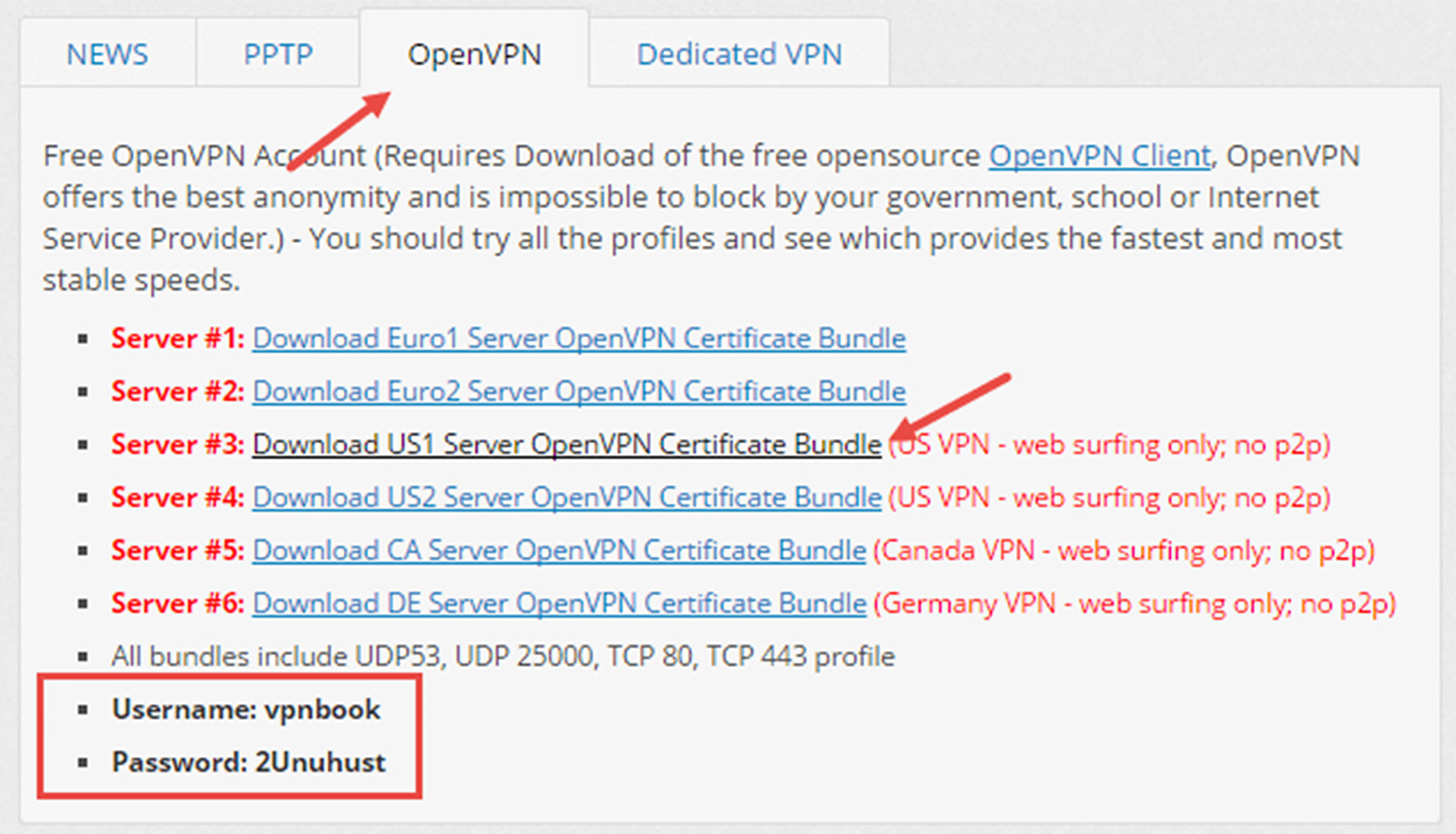 Chọn thẻ OpenVPN