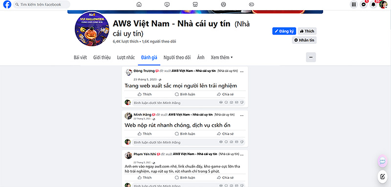 Đánh giá của người chơi Đông Trương, Minh Hằng và Phạm Yến Nhi về nhà cái AW8