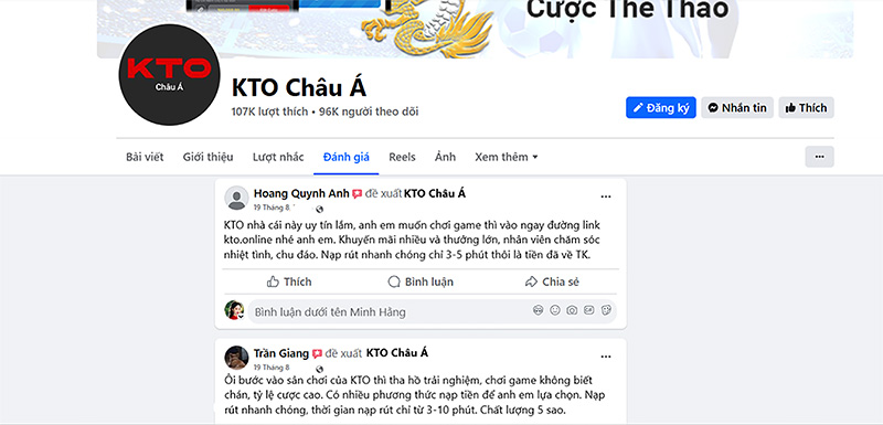 Đánh giá của người chơi Hoang Quynh Anh và Trần Giang về nhà cái KTO