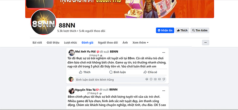 Đánh giá của người chơi Mai Anh Vu Hải và Nguyễn Trần Tú về nhà cái 88nn