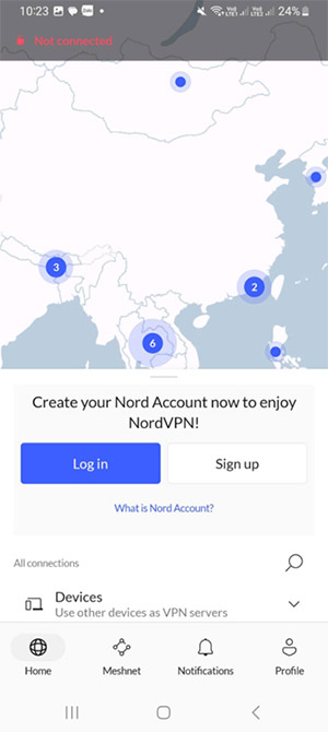 Fake địa chỉ IP bằng Nord VPN