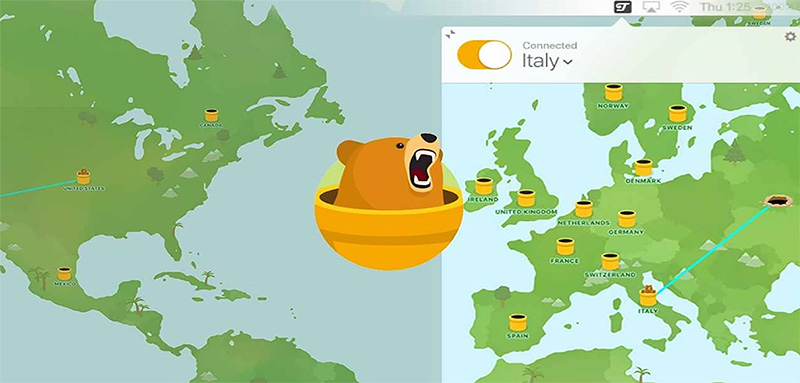 Kết nối TunnelBear VPN thành công