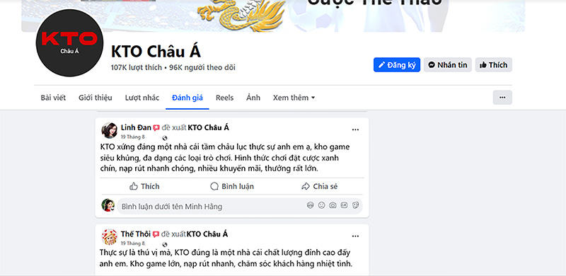 Người chơi Linh Đan và Thế Thôi đánh giá về nhà cái KTO