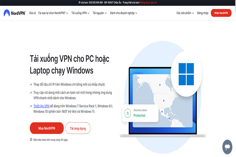 Nhấn tải ứng dụng để tải VPN về